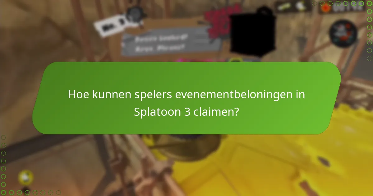 Hoe kunnen spelers evenementbeloningen in Splatoon 3 claimen?