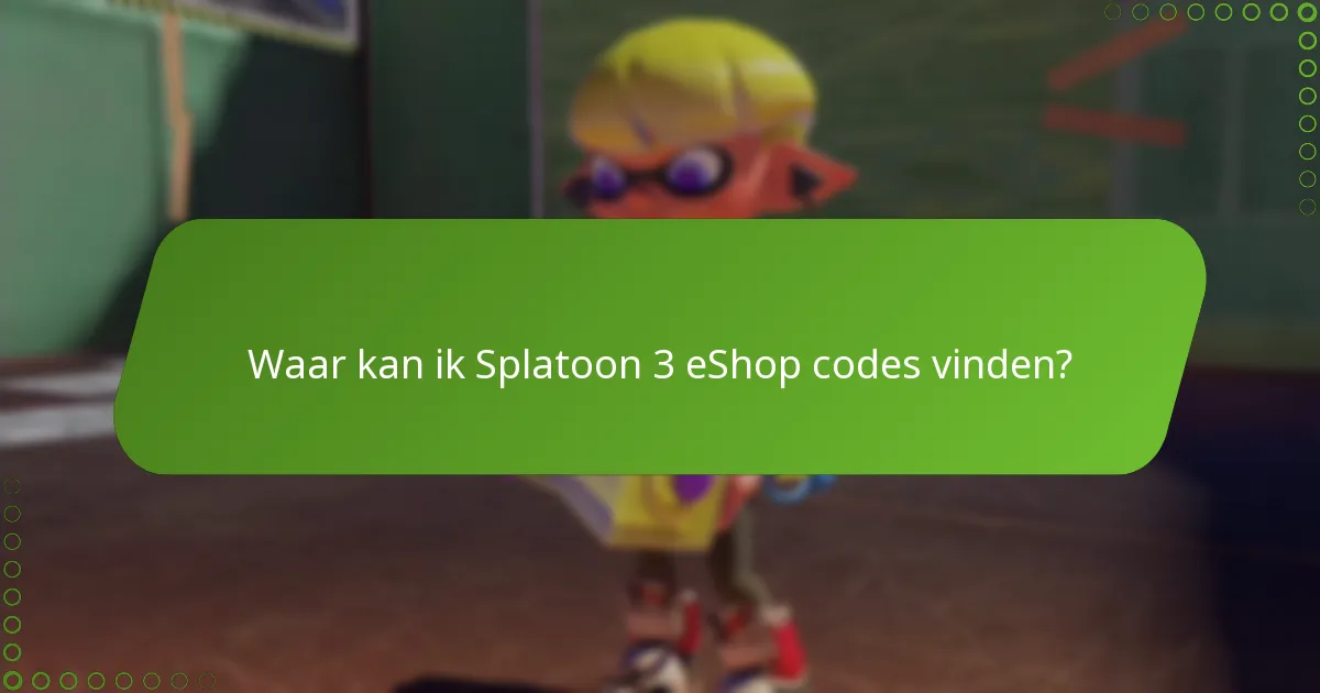 Welke platforms ondersteunen Splatoon 3 eShop code tracking?