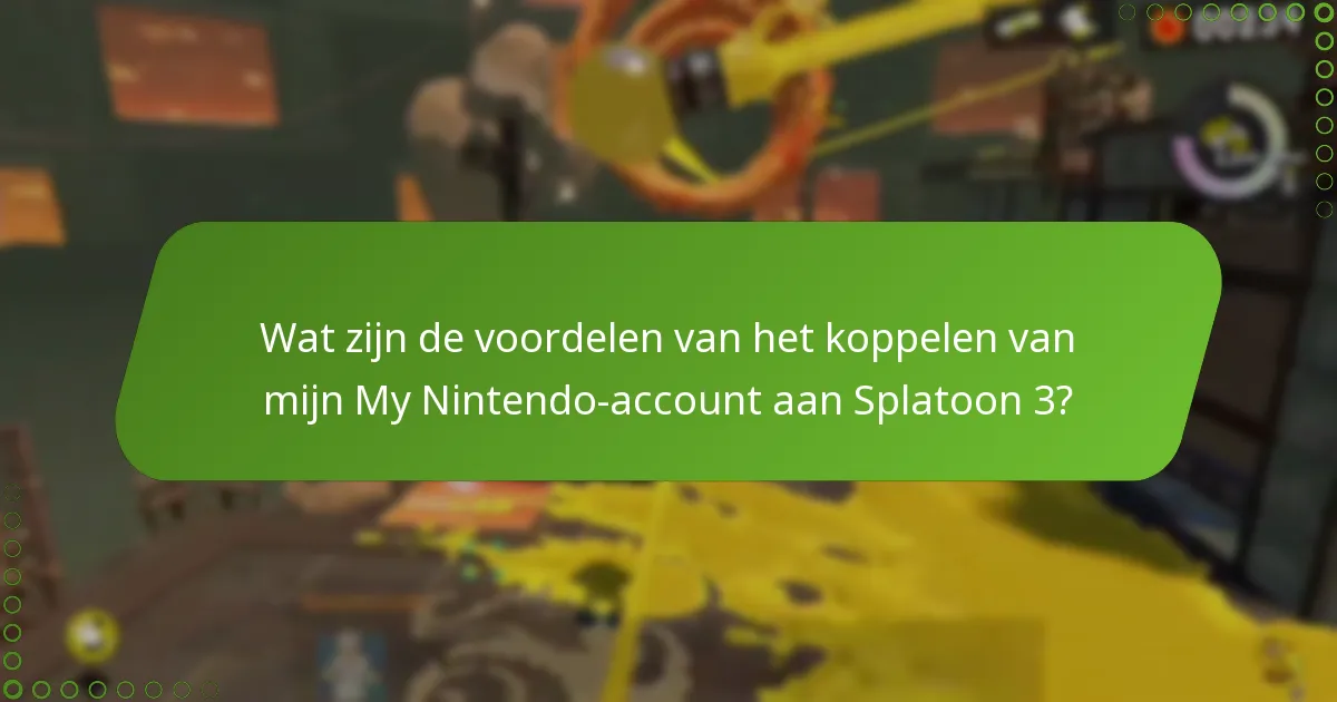 Hoe verhoudt het koppelen van mijn My Nintendo-account aan Splatoon 3 zich tot andere Nintendo-games?
