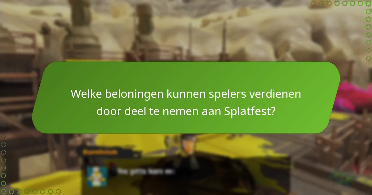 Hoe verhoudt deelname aan Splatfest zich tot andere evenementen?